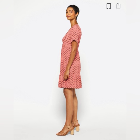 Mason & Belle | Ivy Tiered Dress with Pockets | Coral | Medium - Picture 10 of 11